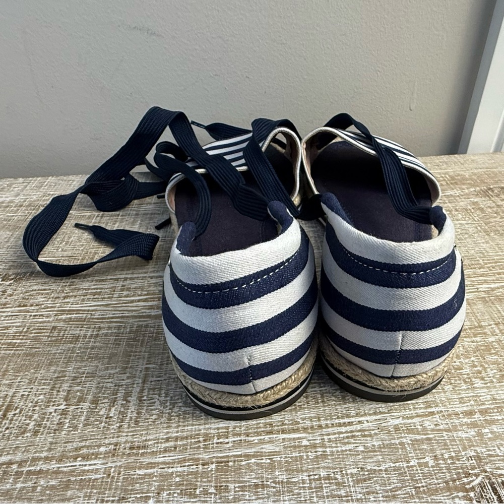 Kate Spade Blue and White Striped Espadrilles, 10M - Picture 7 of 13
